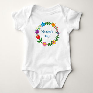 Body Joli Garçon Maman Élégant Fleurs de Cadre d'Amour