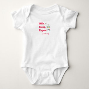 Body Joli « Lait. Sommeil. Répéter. » Lit de bébé et ar