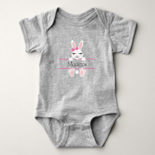 Body Joli lapin de Pâques Monogramme Ajouter le nom Fil