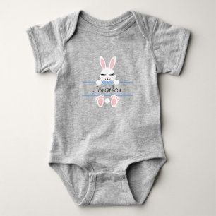 Body Joli lapin de Pâques Monogramme Ajouter le nom Gar