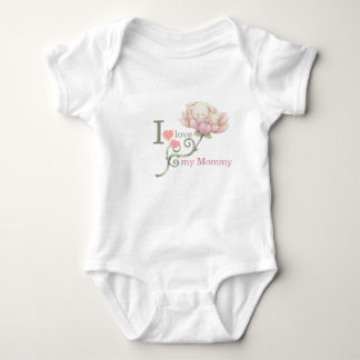 Body Joli lapin fleuri "J'aime ma maman"