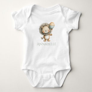 Body Joli lion avec ballon Personnaliser
