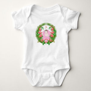 Body Joli monogramme floral botanique vert avec photo p