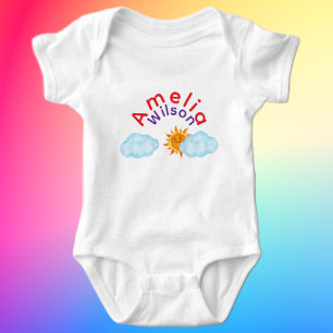 Body Joli Nom Arc-en-ciel Soleil Nuage 