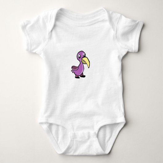 Body Joli Oiseau Violet de Dessin Animé (Devant)