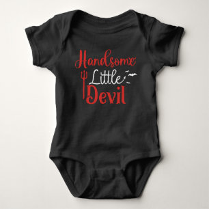 Body Joli Petit Diable Garçon Rouge Noir Halloween