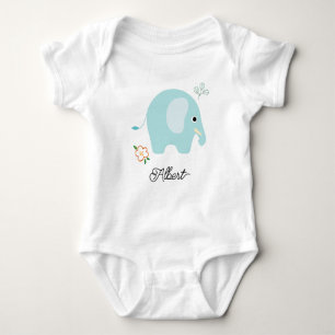 Body Joli Petit Éléphant Bleu