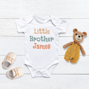 Body Joli Petit Frère Coloré Monogrammes Garçons