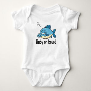Body Joli poisson endormi avec tétine Bébé à bord