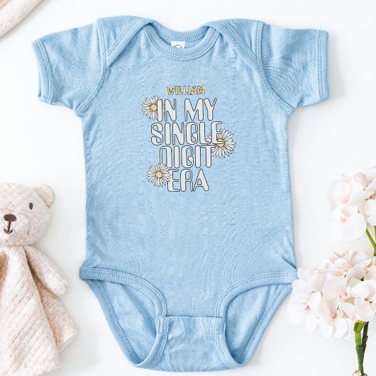 Body Joli Rétro À Mon Ère À Chiffre Unique Nom De Bébé