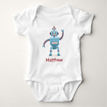 Joli robot rétro dessin animé bébé personnalisé