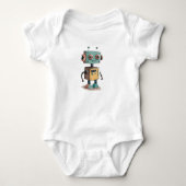 Body Joli T-Shirt Bébé Robot Rétro (Devant)