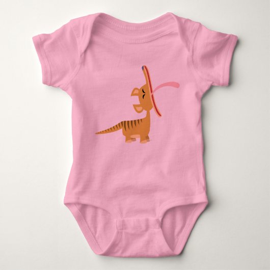 Body Joli T-Shirt pour bébé en Yawning Cartoon (Devant)