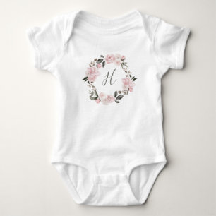 Body Jolie et jolie couronne d'aquarelle rose