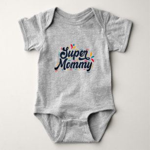 Body Jolie Typographie Design Super Mommy