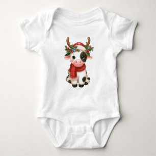 Body Jolie vache de Noël mignonne