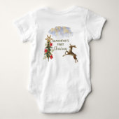 Body Jolis arbres pailletés or Cerfs Noël de bébé pour  (Dos)