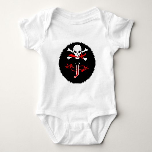 Body Jolly roger J Monogramme initial (Devant)