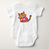 Body Jouer Chat Tabby Orange avec Bodysuit Bébé Donut (Dos)