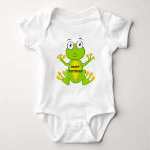 Body Joyeuse grenouille verte d'anniversaire