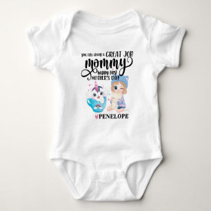 Body Joyeuse première fête des mères Bébé fille + Kitty
