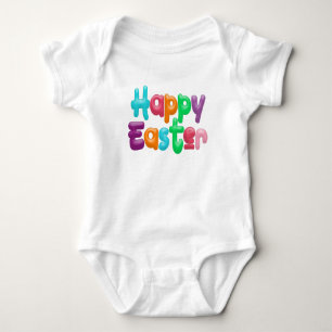Body Joyeuse Typographie de Pâques colorée Bodysuit