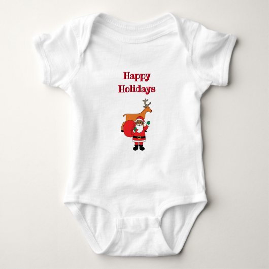 Body Joyeuses Fêtes de fin d'année Père Noël Afro-Améri (Devant)