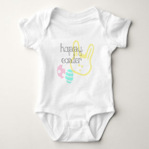Body joyeuses pâques pastel oeufs lapin