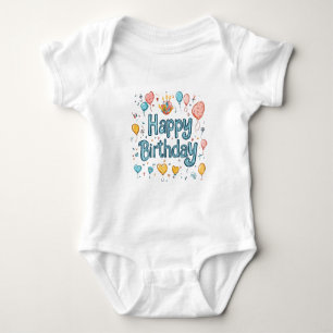 Body Joyeux 1er anniversaire – Ballon mignon