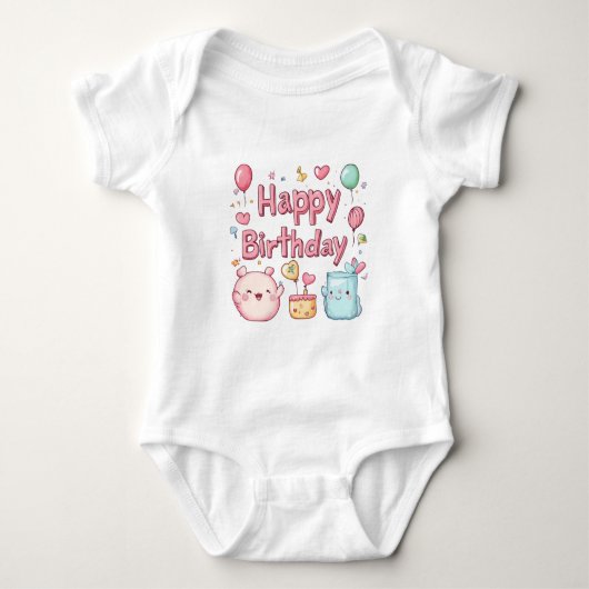 Body Joyeux 1er Anniversaire – Conception de Joyeux Ann (Devant)