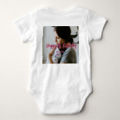 Body Joyeux 1er anniversaire enfant bébé mère rouge ora (Dos)