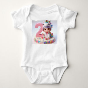 Body Joyeux 2ème Anniversaire Licorne