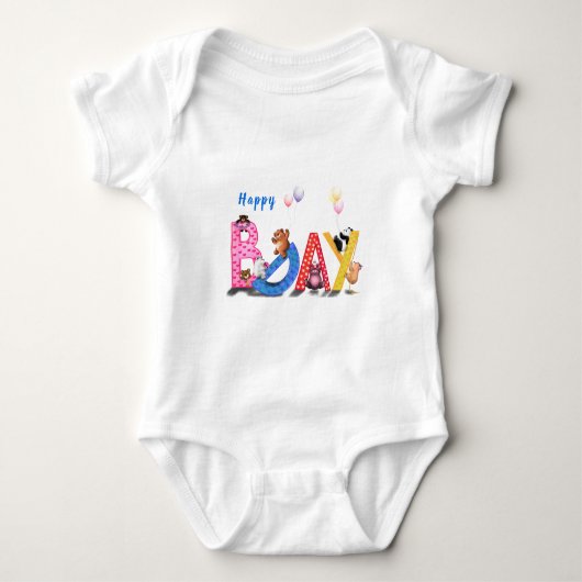 Body Joyeux Anniversaire Bodysuit bébé Bears Party (Devant)