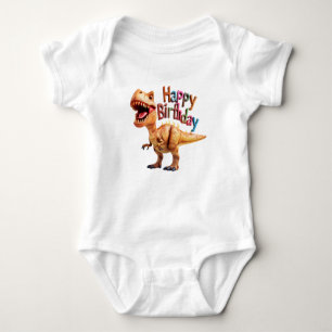 Body Joyeux Anniversaire Dino – T-shirt de dinosaure mi