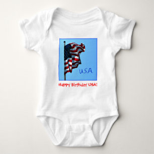 Body Joyeux anniversaire USA - T-shirt enfant