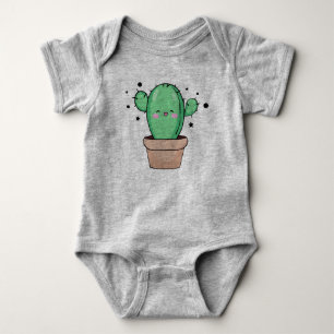 Body Joyeux cactus bébé souriant dans le vase avec les 