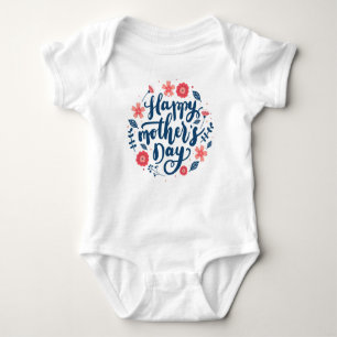 Body Joyeux Fête des Mères Design floral-63754 Bouton
