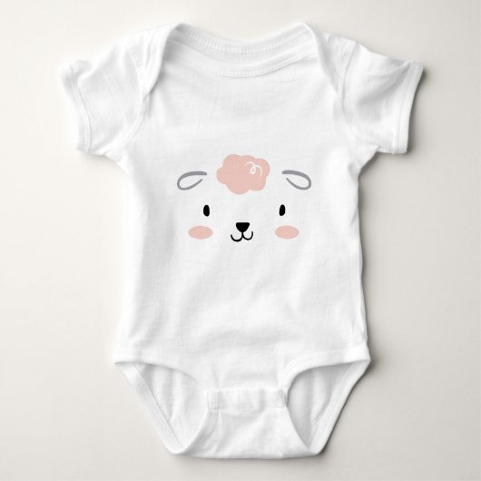 Body Joyeux Fluffy Rose Baby Sheep visage (Devant)