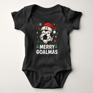 Body Joyeux Goalmas Italie - Football de Noël drôle