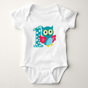 Body Joyeux hibou pour le premier anniversaire
