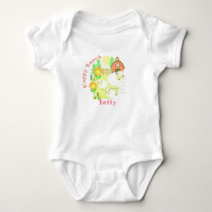 Body Joyeux mouton de Ranch. Personnalisé. Bodysuit béb