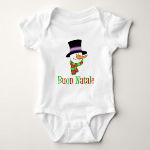 Body Joyeux Noël Bonhomme de Neige Italien Enfants