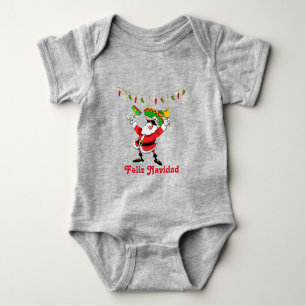 Body Joyeux Noël Santa mexicain avec lumières de poivre