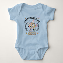 Joyeux Nouvel An Dude Baby Boy Bodysuit Cadeau