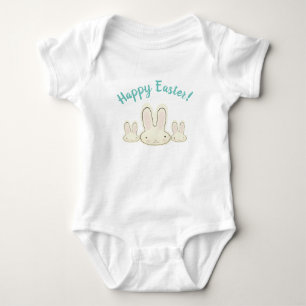 Body Joyeux Pâques mignon lapins pastel script personna