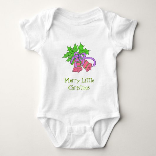 Body Joyeux petit Noël cloches bébé rameper (Devant)