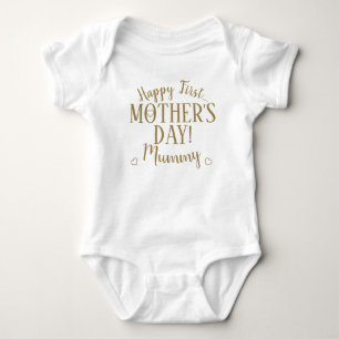 Body Joyeux Premier jour des mères Mummy Typography Go