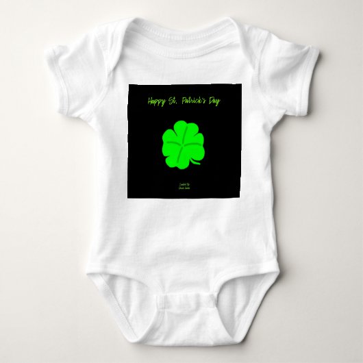 Body Joyeux St. Patrick's Day Baby Jersey Bodysuit (Devant)
