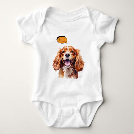 Body Joyful Cavalier King Charles Spaniel in Watercolo (Devant)