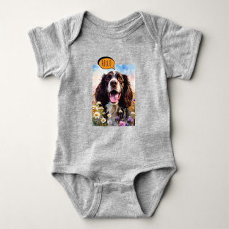 Body Joyful Springer Spaniel  in Watercolor